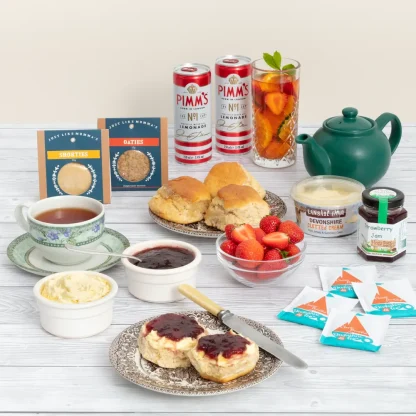 Classic Devon Cream Tea Hamper with Pimms