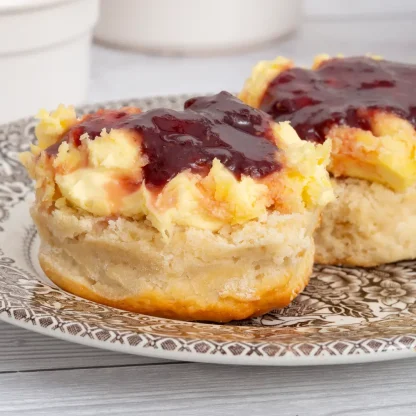 Delicious Devon Cream Teas served on a plate