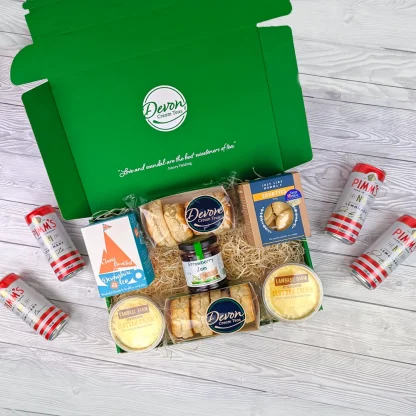 Family Devon Cream Tea Hamper with Pimms and Langage Farm clotted cream