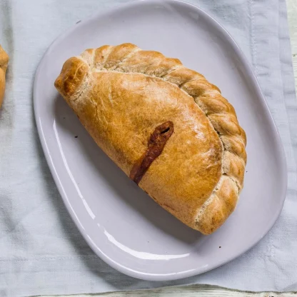 Handmade steak pasty